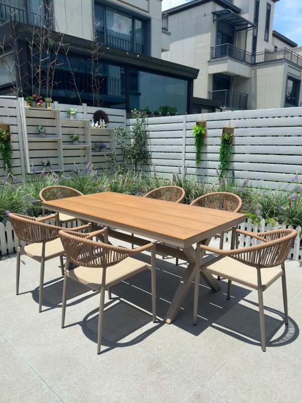 야외용 테이블과 의자 안뜰 빌라 레저 야외 발코니 라탄 의자 인터넷 셀러브리티 방수 선크림 정원 야외용 테이블과 의자 조합