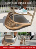 야외용 테이블과 의자 안뜰 빌라 레저 야외 발코니 라탄 의자 인터넷 셀러브리티 방수 선크림 정원 야외용 테이블과 의자 조합 - 이미지 3