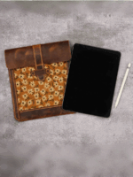 핸드메이드 오리지널 개성 레트로 유럽 및 미국 빈티지 정품 가죽 1층 소가죽 크레이지 호스 가죽 원단 iPad Air Pro 태블릿 컴퓨터 보호 커버 V03-LIPFB - 이미지 2