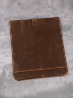 핸드메이드 오리지널 개성 레트로 유럽 및 미국 빈티지 정품 가죽 1층 소가죽 크레이지 호스 가죽 원단 iPad Air Pro 태블릿 컴퓨터 보호 커버 V03-LIPFB - 이미지 3