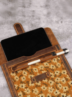 핸드메이드 오리지널 개성 레트로 유럽 및 미국 빈티지 정품 가죽 1층 소가죽 크레이지 호스 가죽 원단 iPad Air Pro 태블릿 컴퓨터 보호 커버 V03-LIPFB - 이미지 4