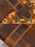 핸드메이드 오리지널 개성 레트로 유럽 및 미국 빈티지 정품 가죽 1층 소가죽 크레이지 호스 가죽 원단 iPad Air Pro 태블릿 컴퓨터 보호 커버 V03-LIPFB - 이미지 5