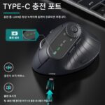 디스플레이 화면 무선 블루투스 인체공학적 수직 마우스, 사운드 오피스 다기능 마우스가 있는 충전식 - 이미지 2