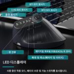 디스플레이 화면 무선 블루투스 인체공학적 수직 마우스, 사운드 오피스 다기능 마우스가 있는 충전식 - 이미지 5