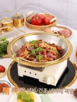 스테인리스 스틸 노스틱 건조 냄비 걸쭉한 가스 유도 조리기 범용 스키야키 냄비 맑은 수프 붉은 수프 매달린 뜨거운 냄비 냄비 - 이미지 2