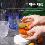 아크릴 컵 플라스틱 물컵 투명 맥주 컵 티컵 주스 음료 컵 바 티 레스토랑 컵 PC 낙하 방지 - 이미지 3