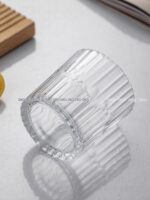 인스 스타일 수직 패턴 유리 맥주 컵 위스키 컵 홈 고가 커피 컵 주스 컵 음료 컵 - 이미지 3