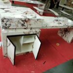 록 플레이트 아일랜드 테이블 티 테이블 통합형 접이식 오픈 쿠킹 테이블 사용자 정의 다기능 라이트 럭셔리 아일랜드 - 이미지 2