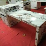 록 플레이트 아일랜드 테이블 티 테이블 통합형 접이식 오픈 쿠킹 테이블 사용자 정의 다기능 라이트 럭셔리 아일랜드 - 이미지 3