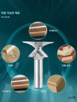 R18 2날 아크 벤딩 밀링 커터 R30 3날 도어 및 벽 캐비닛 통합 몰딩 R50 아크 목공 슬로팅 커터 - 이미지 3