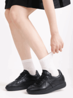 Dexun 신발 남녀 정품 가죽 소가죽 5cm 보이지 않는 키 증가 신발 두꺼운 밑창 커플 캐주얼 흰색 신발 포레스트 검프 신발 7 - 이미지 5