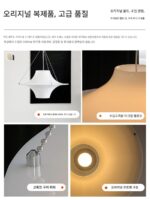 중고 Lokki Seagull 레스토랑 샹들리에 프랑스 레트로 스터디 크리에이티브 아트 거실 침실 바 UFO 램프 - 이미지 2