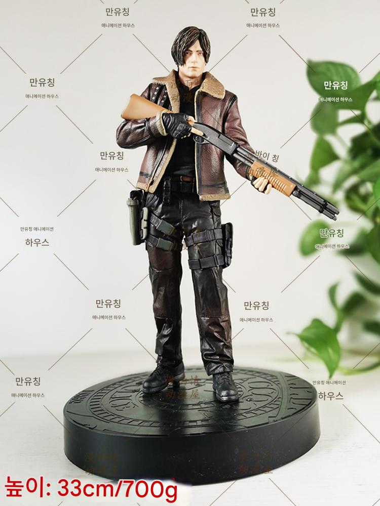 main_814643910913_0-1 레지던트 이블 게임 주변 인형 장식품 좀비 헌터 가죽 재킷 남성 레온 손 모델 장난감 - 이미지 1