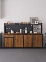 벽면에 통합된 철제 산업 스타일 식사 사이드 캐비닛 통합형 보관 캐비닛 레스토랑 보관 캐비닛 커피 캐비닛 티 캐비닛 보관 캐비닛