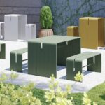 야외용 테이블과 의자 세트 조합 디자이너 빌라 안뜰 테라스 정원 밀크티 커피숍 알루미늄 합금 호텔