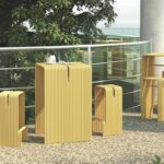 야외용 테이블과 의자 세트 조합 디자이너 빌라 안뜰 테라스 정원 밀크티 커피숍 알루미늄 합금 호텔 - 이미지 4