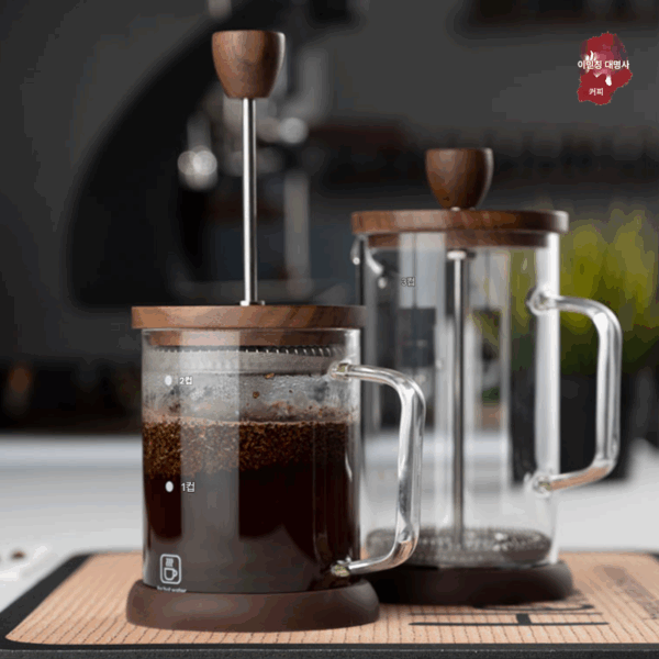 유리 프렌치 프레스 커피 메이커 소형 가정용 필터 티 양조 커피 스팀 아로마