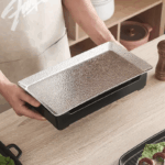 상업용 스테인리스 스틸 핫 꼬치 단열로 바베큐 레스토랑 양고기 꼬치 캔들 가열로 직사각형 사각형 바베큐 플레이트 - 이미지 4