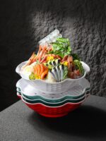 멜라민 디너 플레이트 핫팟 레스토랑 드라이 아이스 플레이트 크리에이티브 레이스 식기 해산물 사시미 플래터 곱창 플레이트 장식 플레이트