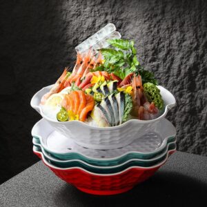 멜라민 디너 플레이트 핫팟 레스토랑 드라이 아이스 플레이트 크리에이티브 레이스 식기 해산물 사시미 플래터 곱창 플레이트 장식 플레이트