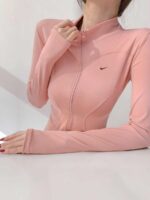 아울렛 퀵 클리어런스 선 프로텍션 스포츠 긴팔 재킷 여성 사이클링 퀵 드라이 타이트 요가복 러닝 피트니스복 - 이미지 2