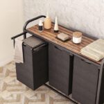 더러운 옷 바구니 가정용 다기능 카트 랙 바닥 분류 더러운 옷 바구니 바퀴 달린 이동식 옷 보관 바구니