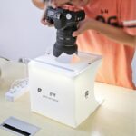 23cm 미니 스튜디오 소형 촬영 테이블 라이트 박스 소프트 박스 필 라이트 쥬얼리 제품 흰색 배경 사진 포토 박스 - 이미지 2