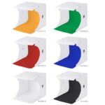 23cm 미니 스튜디오 소형 촬영 테이블 라이트 박스 소프트 박스 필 라이트 쥬얼리 제품 흰색 배경 사진 포토 박스 - 이미지 3