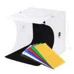 23cm 미니 스튜디오 소형 촬영 테이블 라이트 박스 소프트 박스 필 라이트 쥬얼리 제품 흰색 배경 사진 포토 박스 - 이미지 5