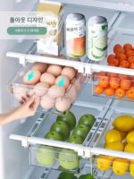 매달아 두는 서랍 냉장고 보관 상자 보관 상자 보관 유물 신선한 계란과 과일 주방 식품 등급 특수 보관 상자 - 이미지 3