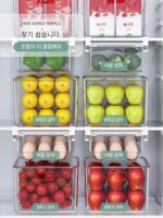 매달아 두는 서랍 냉장고 보관 상자 보관 상자 보관 유물 신선한 계란과 과일 주방 식품 등급 특수 보관 상자 - 이미지 5