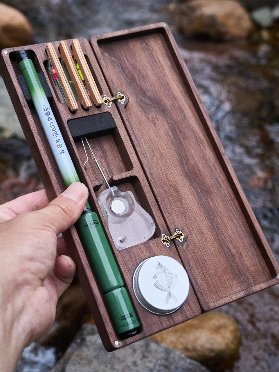 main_817734567289_0-2 소형 품목 쇼 블랙 월넛 박스 YGC 소형 품목 낚싯대 코뿔새 짧은 낚싯대 낚싯대 스트림 낚싯대 미노우 전체 장비 세트 - 이미지 1