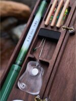 소형 품목 쇼 블랙 월넛 박스 YGC 소형 품목 낚싯대 코뿔새 짧은 낚싯대 낚싯대 스트림 낚싯대 미노우 전체 장비 세트 - 이미지 3