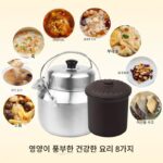 차오산 옛 전통 방수 스튜 304 스테인리스 스틸 스튜 냄비 자색 모래 도자기 스튜 구 다목적 건강 냄비 야외 홈 - 이미지 3