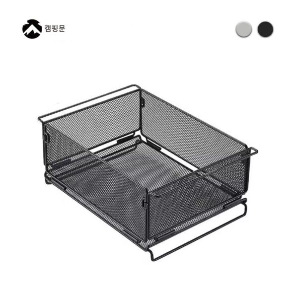Coman CK24BK 접이식 오픈 메쉬 박스 CK-24SS 주방 식기 IGT 테이블 확장형 야외 캠핑 수납 바구니