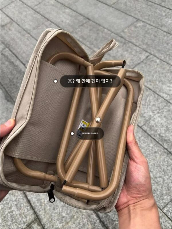 연필 가방 접이식 의자 휴대용 성인 핸드백 의자 야외 음악 축제 두꺼운 포켓 의자 가볍고 심플한 작은 의자