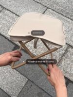 연필 가방 접이식 의자 휴대용 성인 핸드백 의자 야외 음악 축제 두꺼운 포켓 의자 가볍고 심플한 작은 의자 - 이미지 2