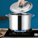 뚜껑이 분리된 두껍고 업그레이드된 스테인리스 스틸 수프통 만다린 오리 냄비 초대형 용량 국수 요리통 소금물통 매운 핫팟 상업용 - 이미지 3