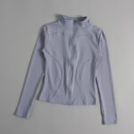 여성용 요가 의류 상의 몸에 꼭 맞고, 슬리밍, 속건성, 전문 러닝 스포츠 선크림 긴팔 고탄성 트레이닝 피트니스 재킷 - 이미지 2