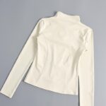 여성용 요가 의류 상의 몸에 꼭 맞고, 슬리밍, 속건성, 전문 러닝 스포츠 선크림 긴팔 고탄성 트레이닝 피트니스 재킷 - 이미지 4