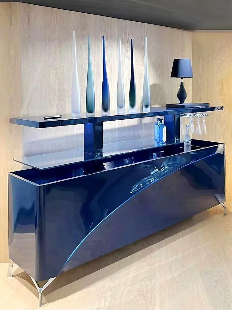 main_820271672352_0-2 이탈리아 자동 리프팅 사이드보드 Rochburg 모던 미니멀리스트 솔리드 우드 페인트 리프팅 와인 캐비닛 바 보관 캐비닛 - 이미지 1