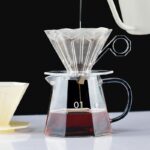 핸드브루 커피필터컵 V60 팔각형 커피필터 드립레진 커피필터컵 투명 - 이미지 4