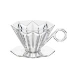 핸드브루 커피필터컵 V60 팔각형 커피필터 드립레진 커피필터컵 투명 - 이미지 5