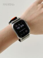 Apple Watch iWatchS987/Ultra용 개인화된 대비색 나일론 벨크로 스트랩 - 이미지 3