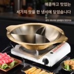 중경 핫팟 냄비 두껍게 된 상업용 끈 냄비 삼향 냄비 스테인리스 스틸 원앙 냄비 핫팟 냄비 유도 조리기 전용