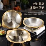 중경 핫팟 냄비 두껍게 된 상업용 끈 냄비 삼향 냄비 스테인리스 스틸 원앙 냄비 핫팟 냄비 유도 조리기 전용 - 이미지 2