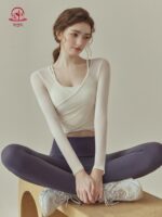 KAYANTY 요가복 여성용 새로운 고급 필라테스 트레이닝복 피트니스복 스포츠 긴팔 상의