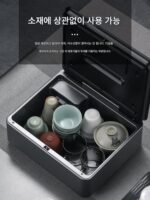 미니 티컵 소독 박스 오피스 소형 쿵푸 차 세트 컵 소독 카운터 소독기 홈 전용