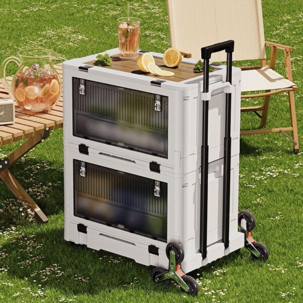 야외 캠핑카 접이식 상자 가정용 휴대용 풀로드 쇼핑카트 핸드풀 쇼핑카트 스톨 자동차 보관 상자