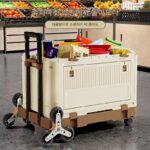 야외 캠핑카 접이식 상자 가정용 휴대용 풀로드 쇼핑카트 핸드풀 쇼핑카트 스톨 자동차 보관 상자 - 이미지 2